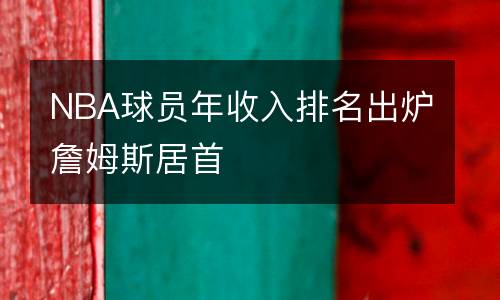 NBA球員年收入排名出爐詹姆斯居首