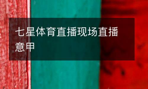 七星體育直播現場直播意甲